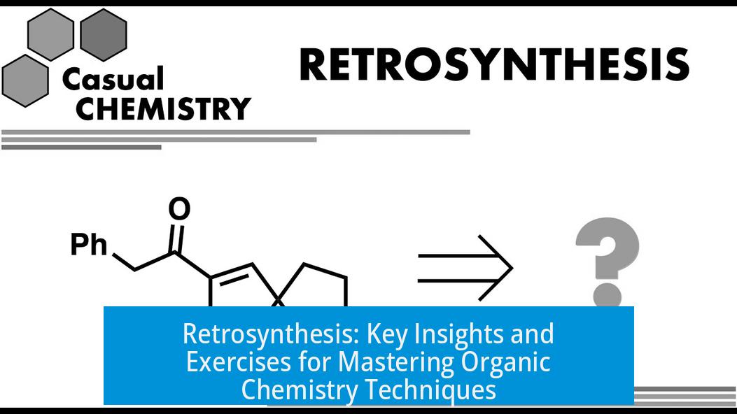 Retrosynthesis: Key Insights and Exercises for Mastering Organic Chemistry Techniques