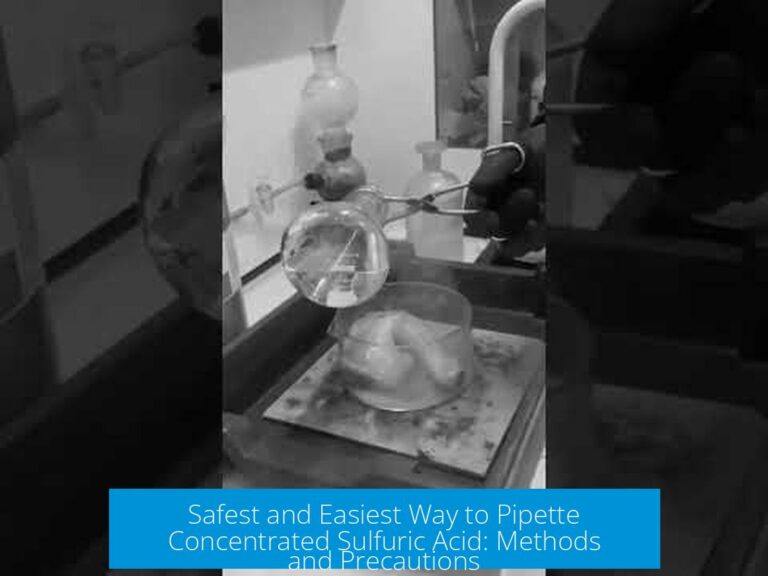 Safest and Easiest Way to Pipette Concentrated Sulfuric Acid: Methods and Precautions