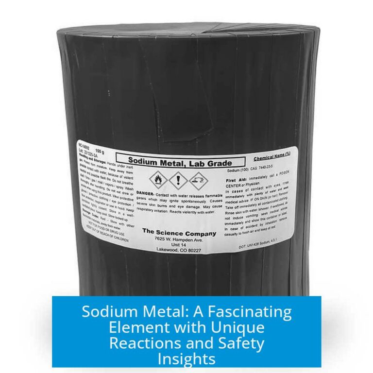 Sodium Metal: A Fascinating Element with Unique Reactions and Safety Insights