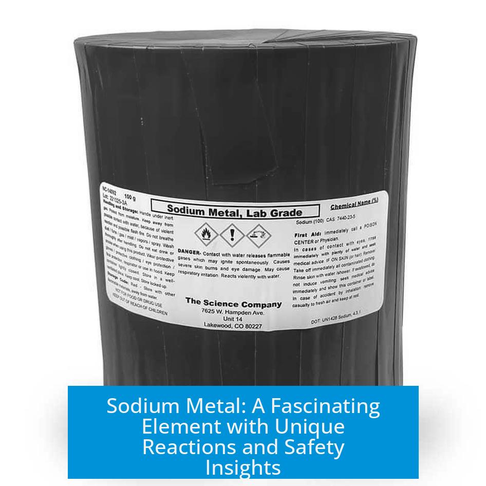 Sodium Metal: A Fascinating Element with Unique Reactions and Safety Insights