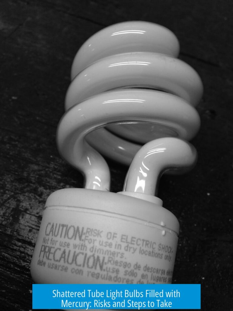 Shattered Tube Light Bulbs Filled with Mercury: Risks and Steps to Take