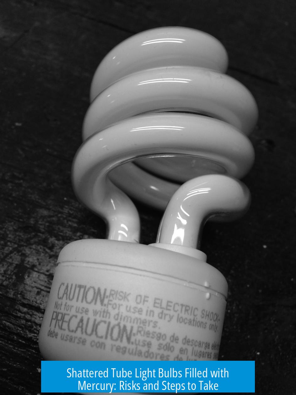 Shattered Tube Light Bulbs Filled with Mercury: Risks and Steps to Take