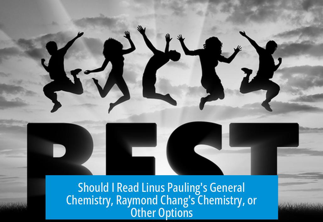 Should I Read Linus Pauling's General Chemistry, Raymond Chang's Chemistry, or Other Options
