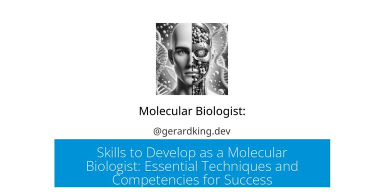 Skills to Develop as a Molecular Biologist: Essential Techniques and Competencies for Success