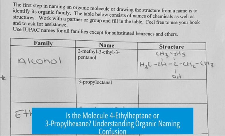 Is the Molecule 4-Ethylheptane or 3-Propylhexane? Understanding Organic Naming Confusion