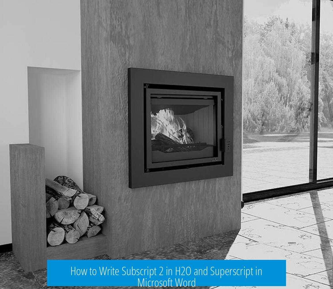 How to Write Subscript 2 in H2O and Superscript in Microsoft Word