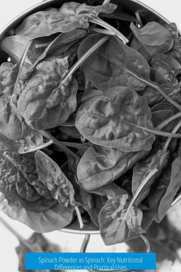 Spinach Powder vs Spinach: Key Nutritional Differences and Practical Uses