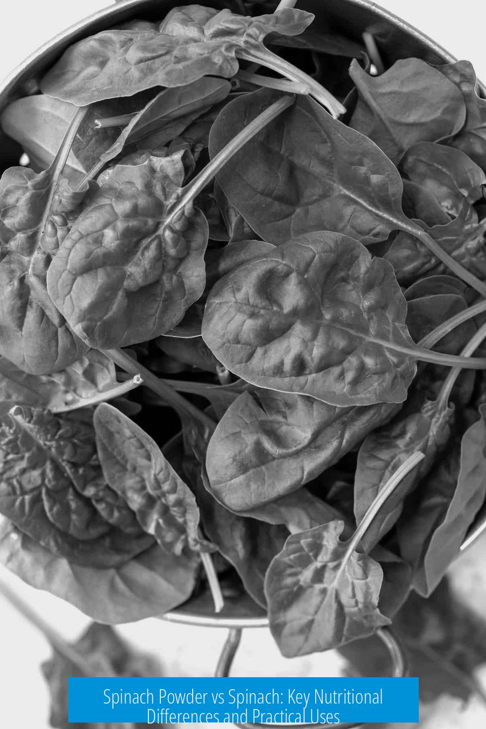 Spinach Powder vs Spinach: Key Nutritional Differences and Practical Uses