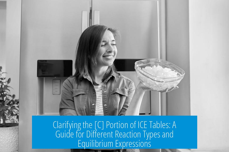 Clarifying the [C] Portion of ICE Tables: A Guide for Different Reaction Types and Equilibrium Expressions
