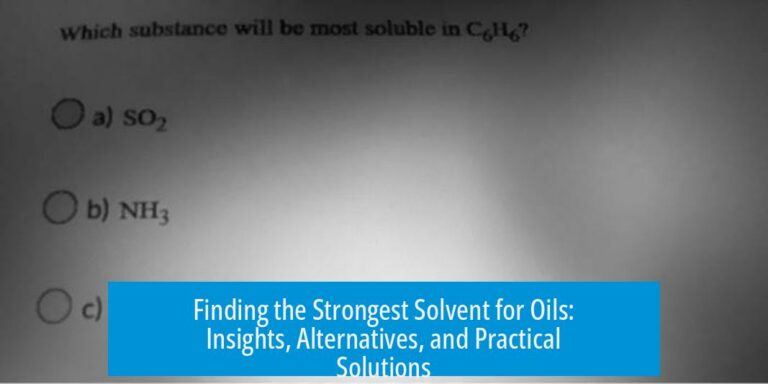 Finding the Strongest Solvent for Oils: Insights, Alternatives, and Practical Solutions