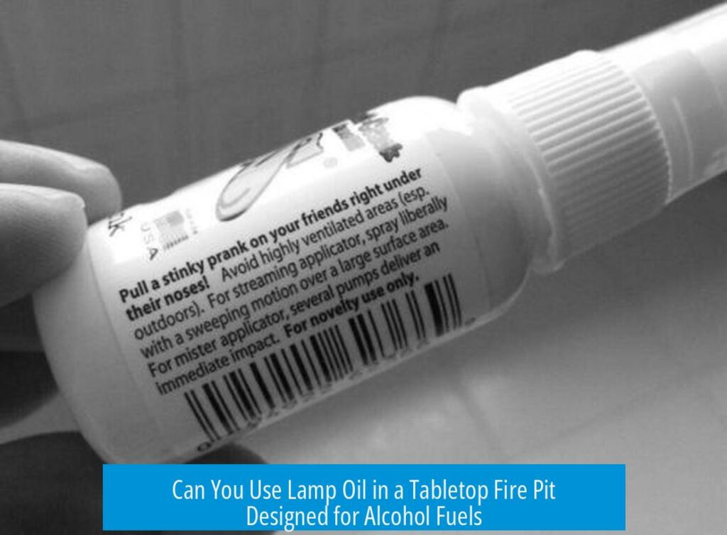 Can You Use Lamp Oil in a Tabletop Fire Pit Designed for Alcohol Fuels