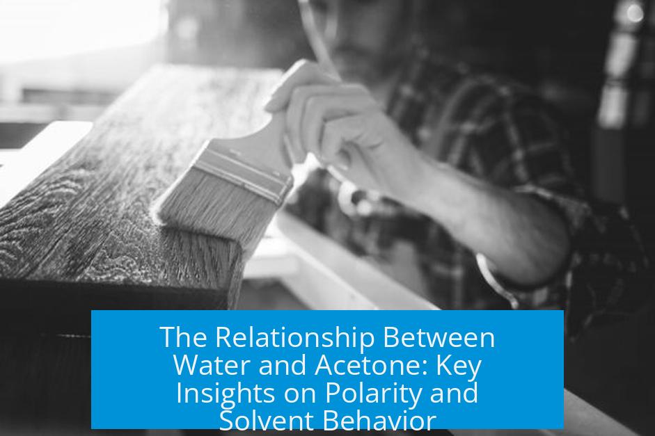 The Relationship Between Water and Acetone: Key Insights on Polarity and Solvent Behavior