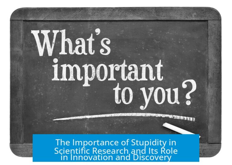 The Importance of Stupidity in Scientific Research and Its Role in Innovation and Discovery
