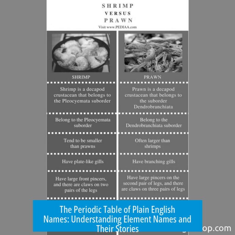 The Periodic Table of Plain English Names: Understanding Element Names and Their Stories
