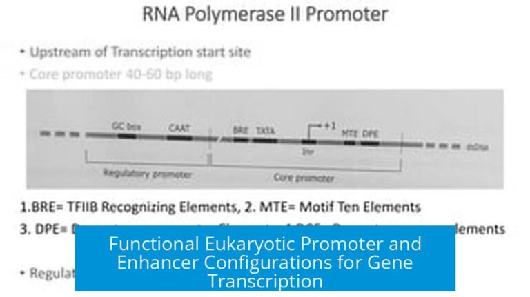 Functional Eukaryotic Promoter and Enhancer Configurations for Gene Transcription