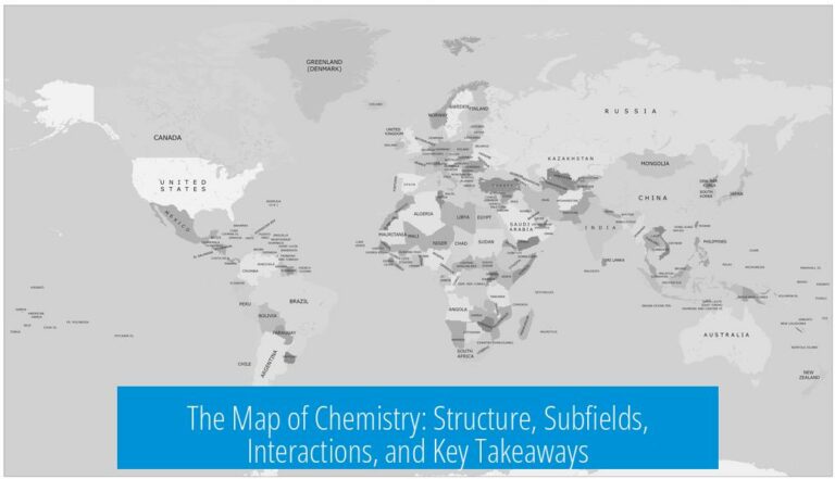 The Map of Chemistry: Structure, Subfields, Interactions, and Key Takeaways