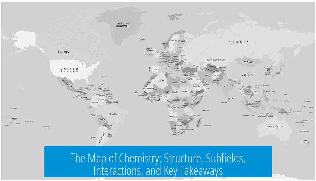 The Map of Chemistry: Structure, Subfields, Interactions, and Key Takeaways