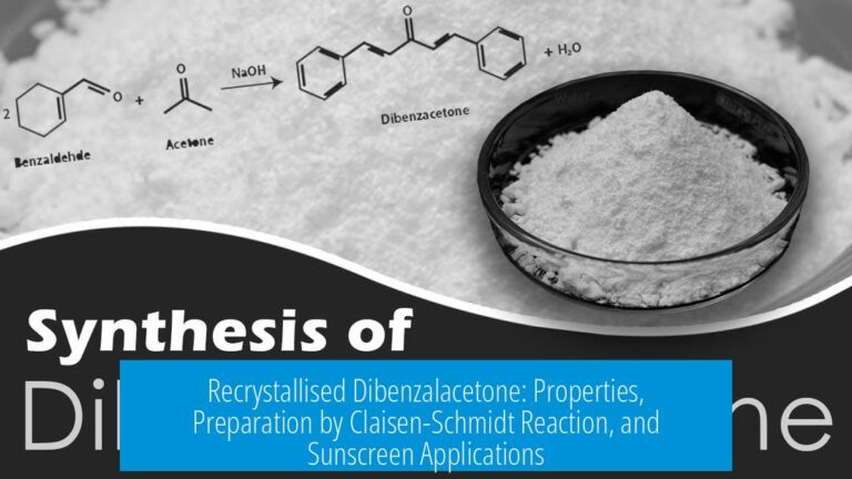 Recrystallised Dibenzalacetone: Properties, Preparation by Claisen-Schmidt Reaction, and Sunscreen Applications