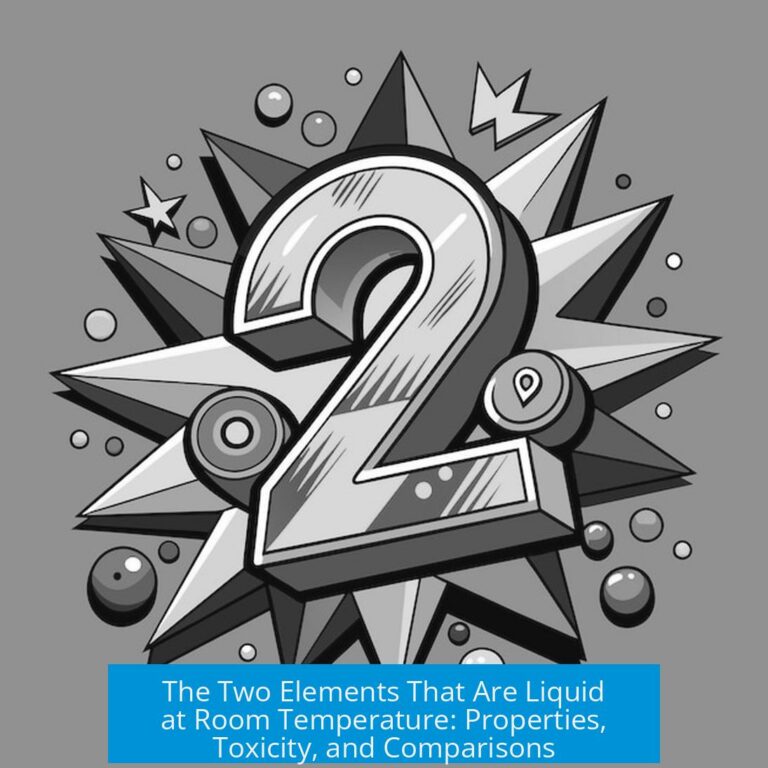 The Two Elements That Are Liquid at Room Temperature: Properties, Toxicity, and Comparisons