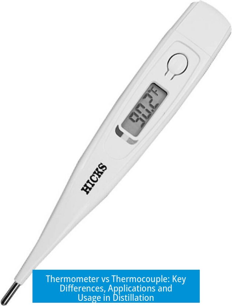 Thermometer vs Thermocouple: Key Differences, Applications and Usage in Distillation