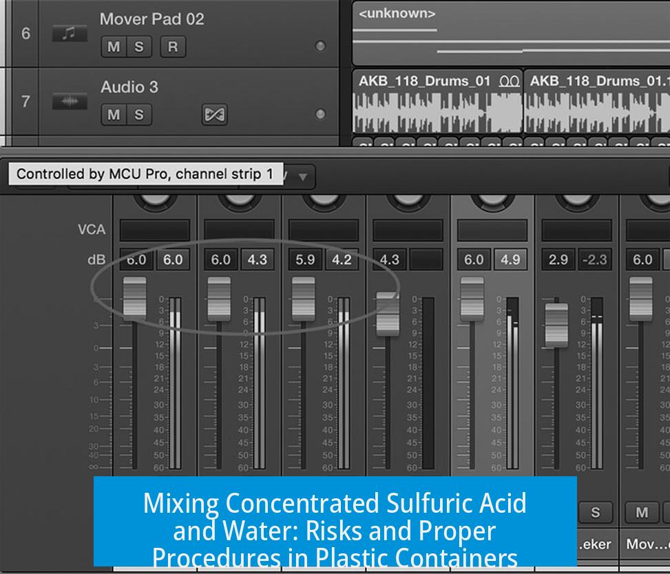 Mixing Concentrated Sulfuric Acid and Water: Risks and Proper Procedures in Plastic Containers