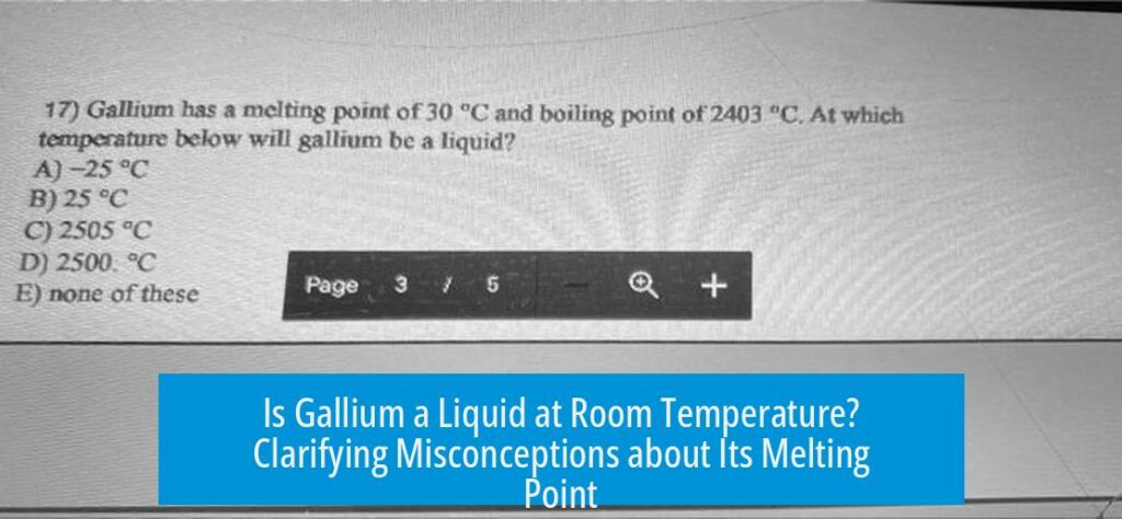 Is Gallium a Liquid at Room Temperature? Clarifying Misconceptions about Its Melting Point