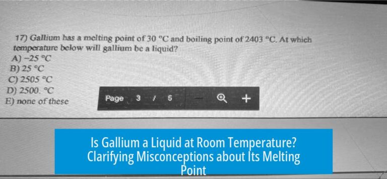 Is Gallium a Liquid at Room Temperature? Clarifying Misconceptions about Its Melting Point