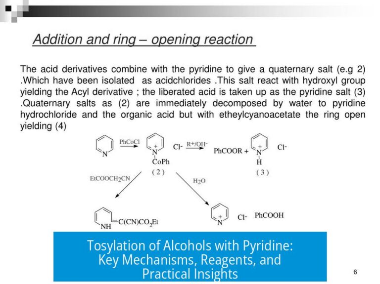 Tosylation of Alcohols with Pyridine: Key Mechanisms, Reagents, and Practical Insights