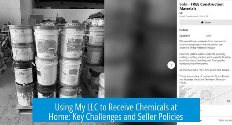 Using My LLC to Receive Chemicals at Home: Key Challenges and Seller Policies
