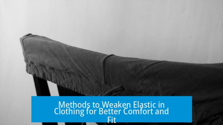 Methods to Weaken Elastic in Clothing for Better Comfort and Fit