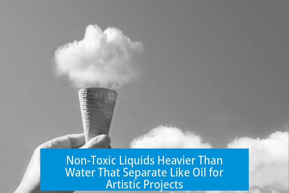 Non-Toxic Liquids Heavier Than Water That Separate Like Oil for Artistic Projects