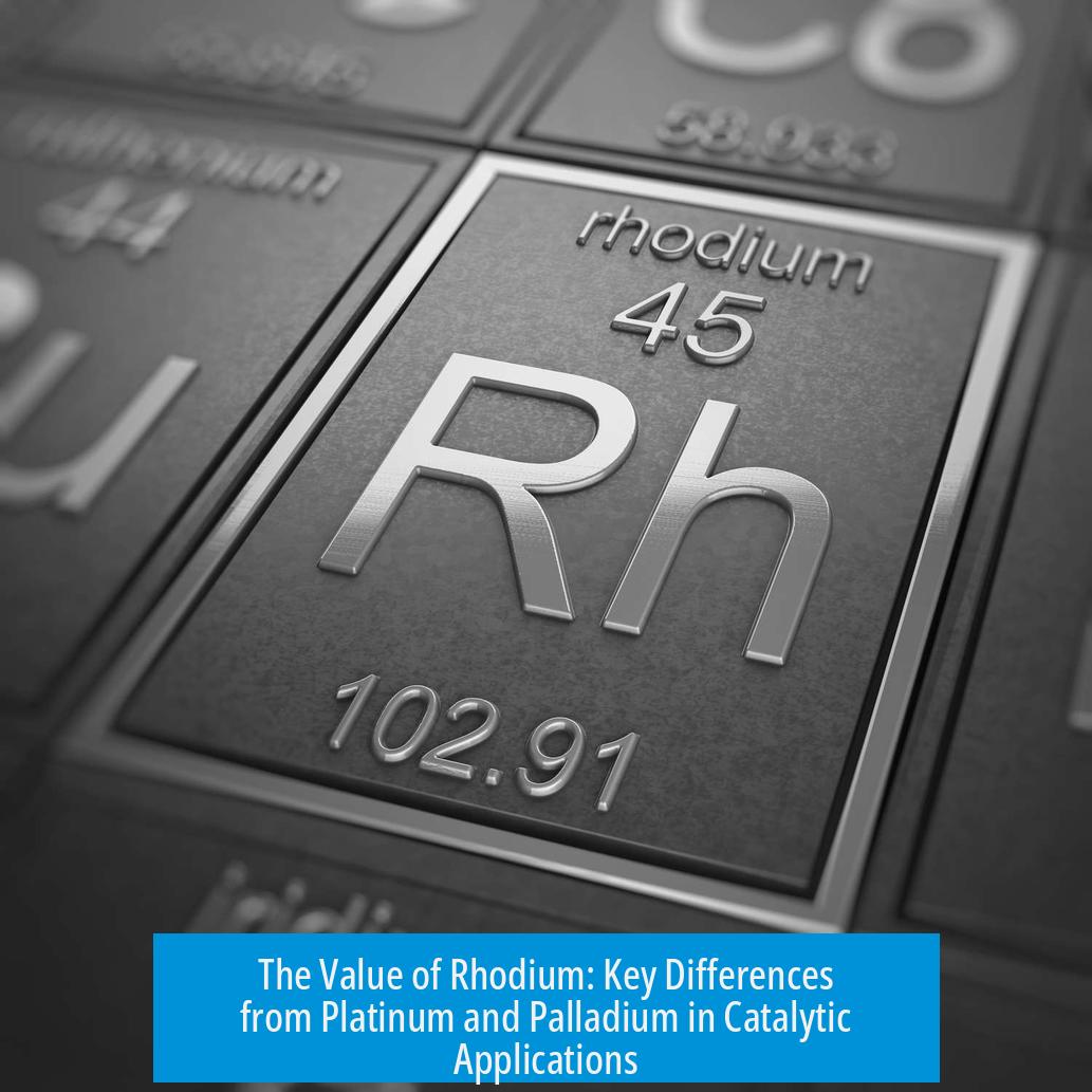 The Value of Rhodium: Key Differences from Platinum and Palladium in Catalytic Applications