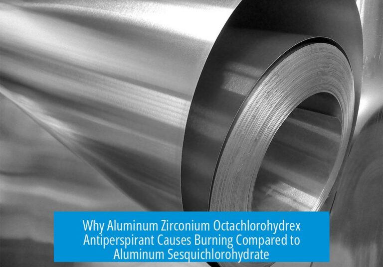 Why Aluminum Zirconium Octachlorohydrex Antiperspirant Causes Burning Compared to Aluminum Sesquichlorohydrate