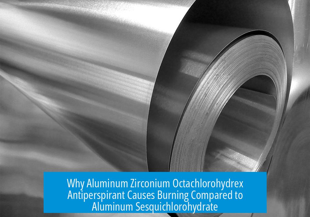 Why Aluminum Zirconium Octachlorohydrex Antiperspirant Causes Burning Compared to Aluminum Sesquichlorohydrate