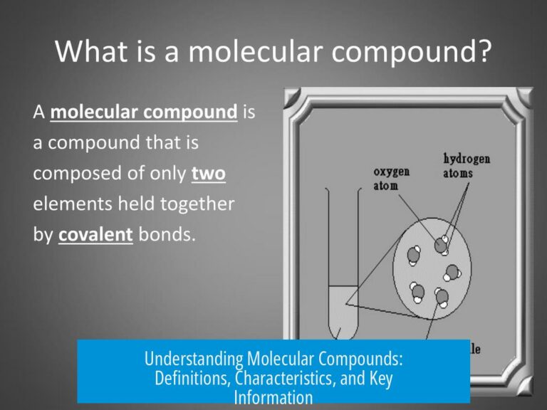 Understanding Molecular Compounds: Definitions, Characteristics, and Key Information