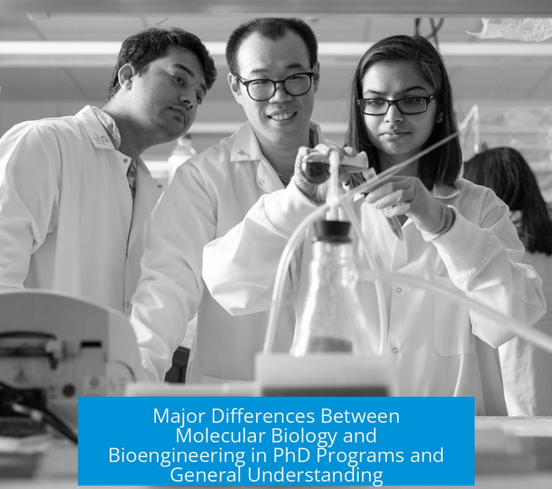 Major Differences Between Molecular Biology and Bioengineering in PhD Programs and General Understanding