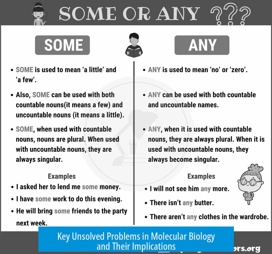 Key Unsolved Problems in Molecular Biology and Their Implications