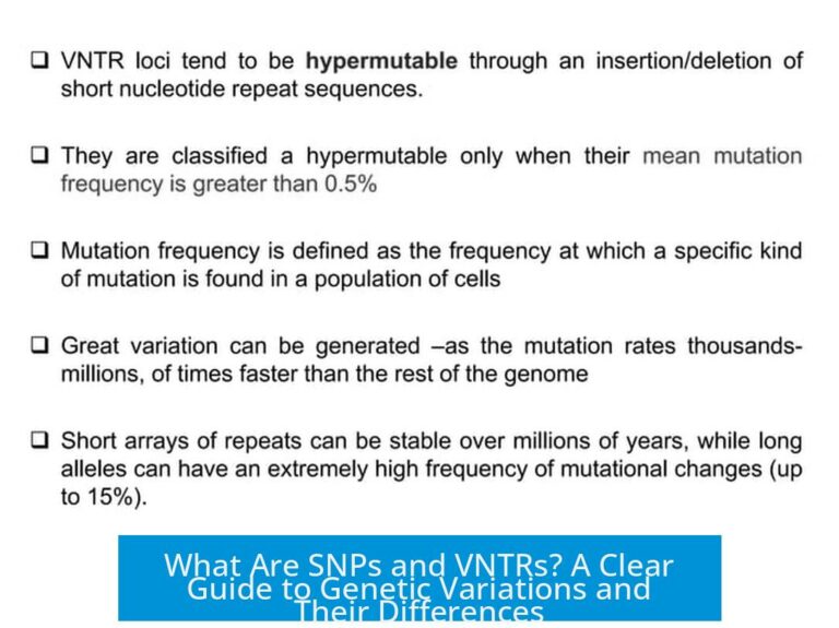 What Are SNPs and VNTRs? A Clear Guide to Genetic Variations and Their Differences