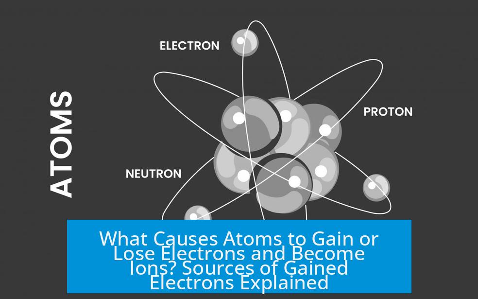 What Causes Atoms to Gain or Lose Electrons and Become Ions? Sources of Gained Electrons Explained