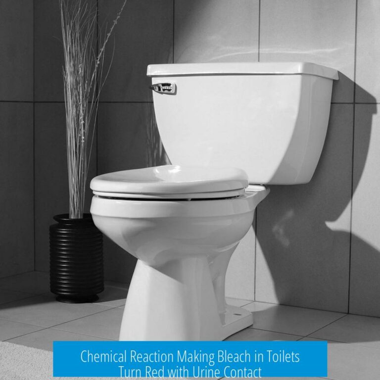 Chemical Reaction Making Bleach in Toilets Turn Red with Urine Contact