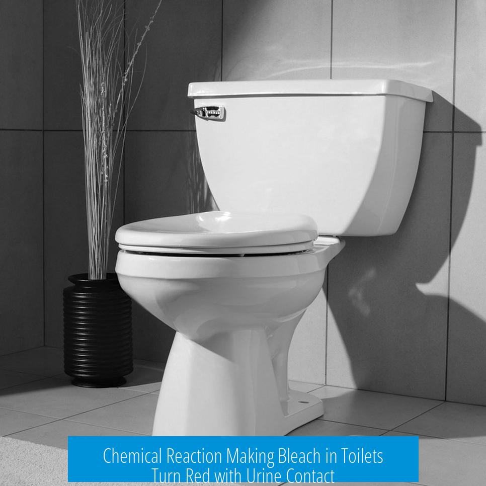 Chemical Reaction Making Bleach in Toilets Turn Red with Urine Contact