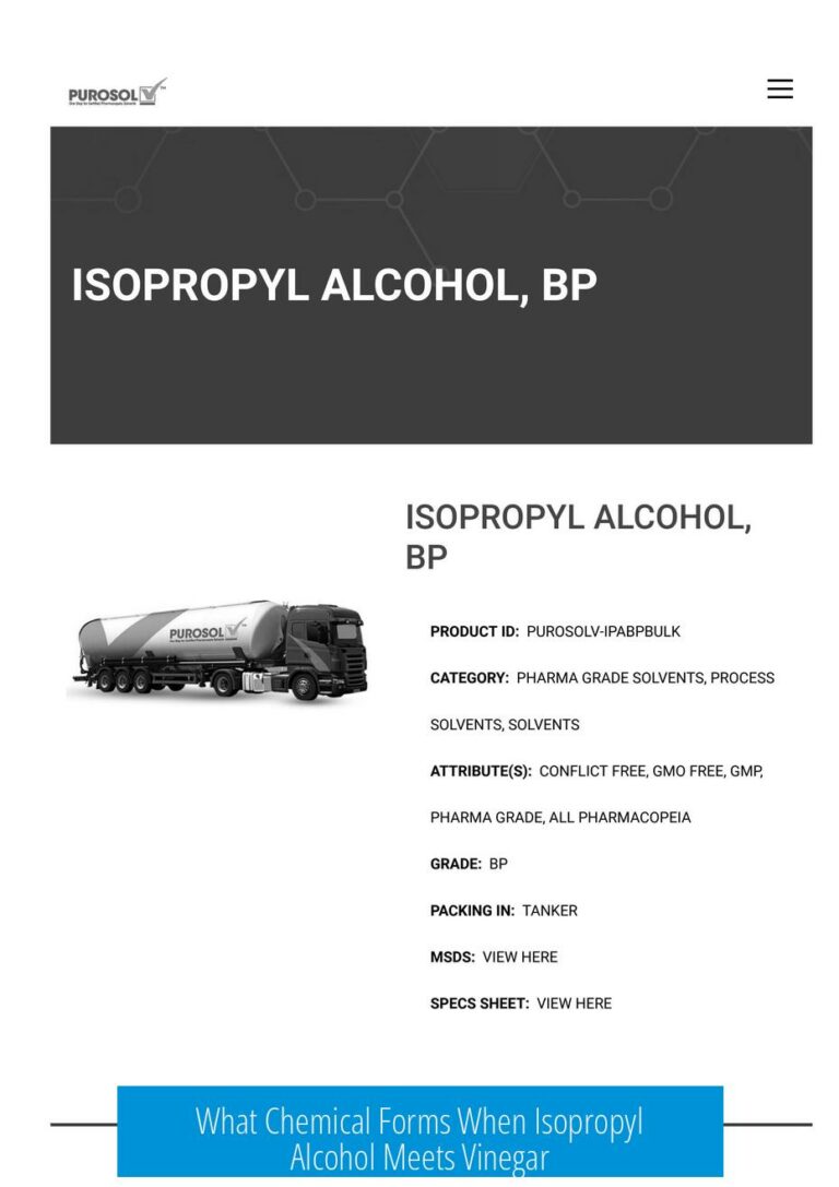 What Chemical Forms When Isopropyl Alcohol Meets Vinegar