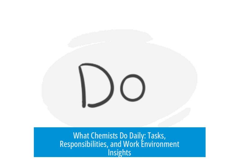 What Chemists Do Daily: Tasks, Responsibilities, and Work Environment Insights