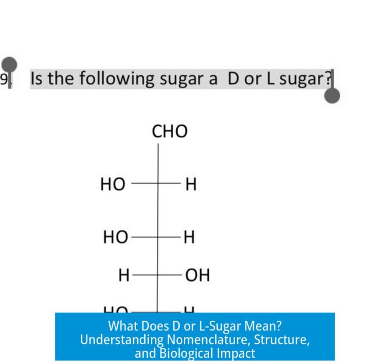 What Does D or L-Sugar Mean? Understanding Nomenclature, Structure, and Biological Impact