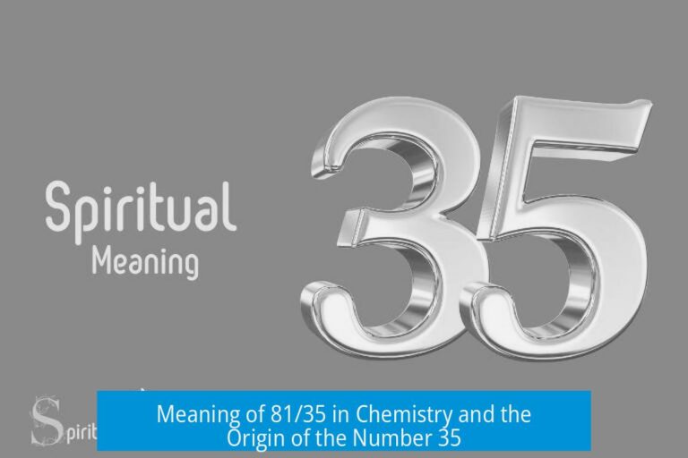 Meaning of 81/35 in Chemistry and the Origin of the Number 35