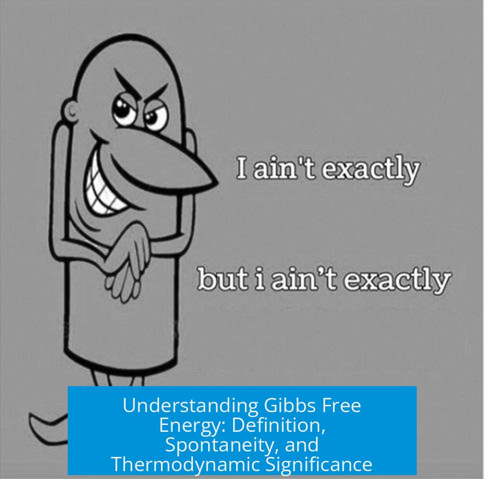 Understanding Gibbs Free Energy: Definition, Spontaneity, and Thermodynamic Significance