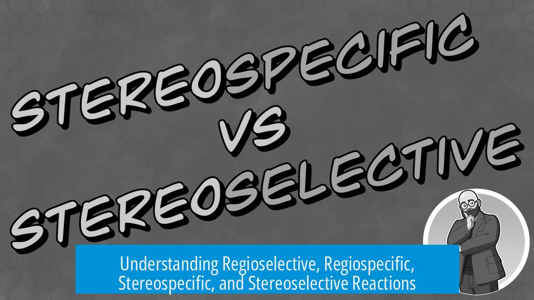 Understanding Regioselective, Regiospecific, Stereospecific, and Stereoselective Reactions