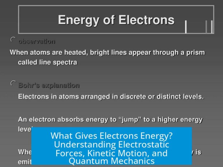 What Gives Electrons Energy? Understanding Electrostatic Forces, Kinetic Motion, and Quantum Mechanics