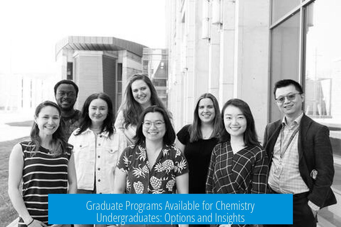 Graduate Programs Available for Chemistry Undergraduates: Options and Insights