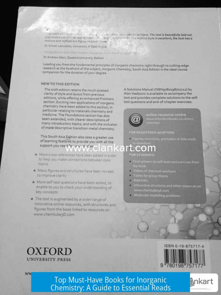 Top Must-Have Books for Inorganic Chemistry: A Guide to Essential Reads